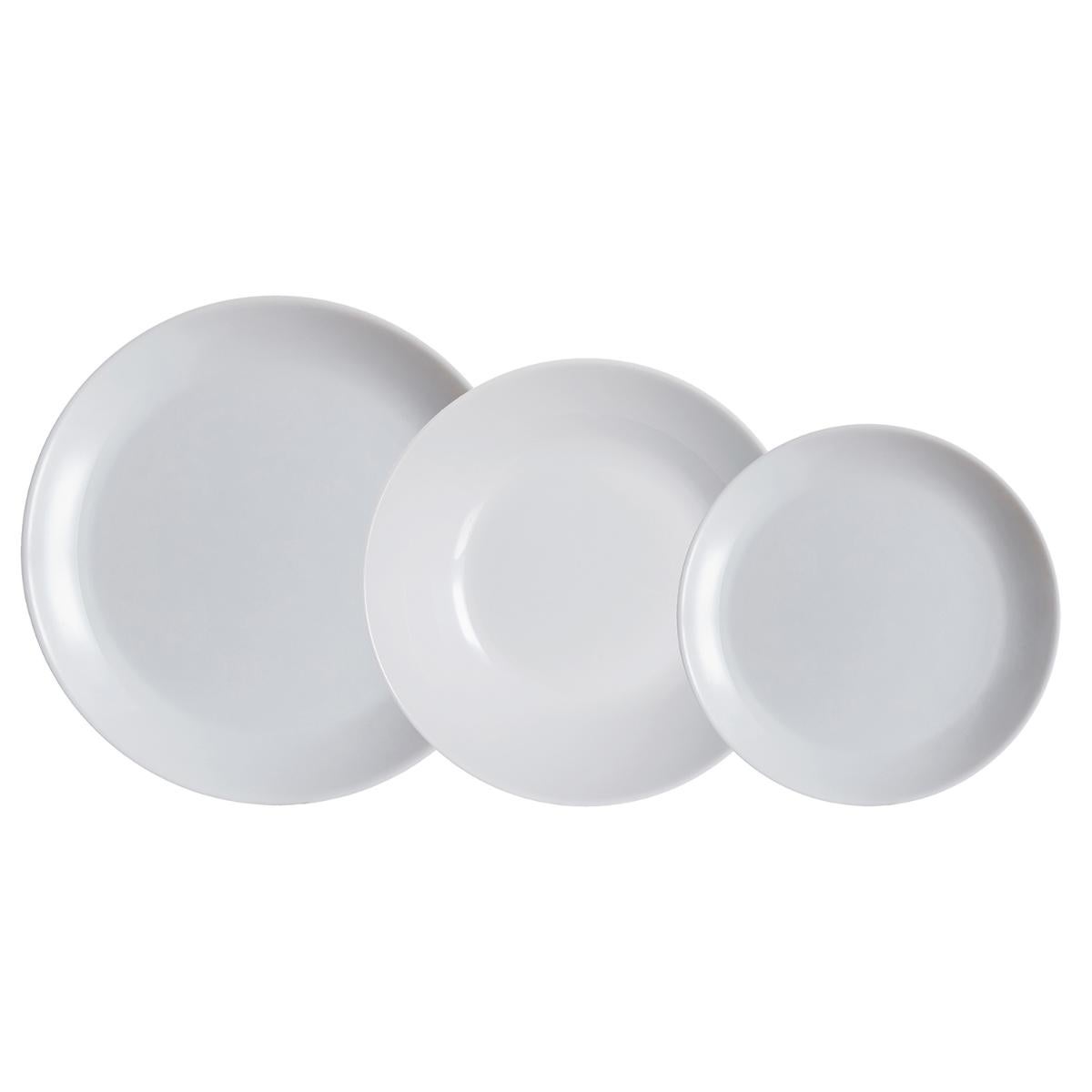 Luminarc Vajilla Opal 18 Piezas, 6 Personas Diwali Granit, Apto Microondas Gris , Leroy Merlin