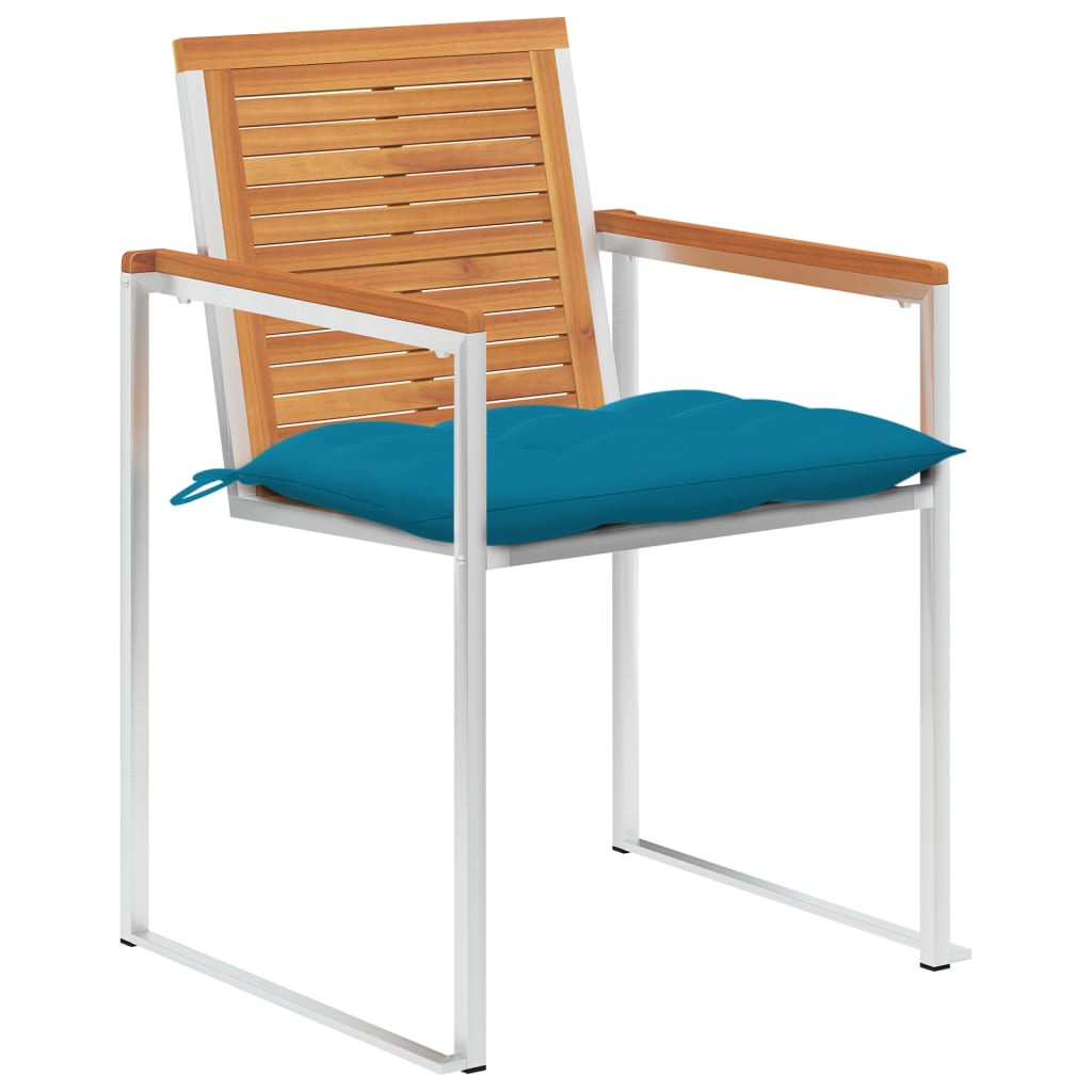 Chaise de jardin avec coussin Maison Exclusive en bois Bleu - 2