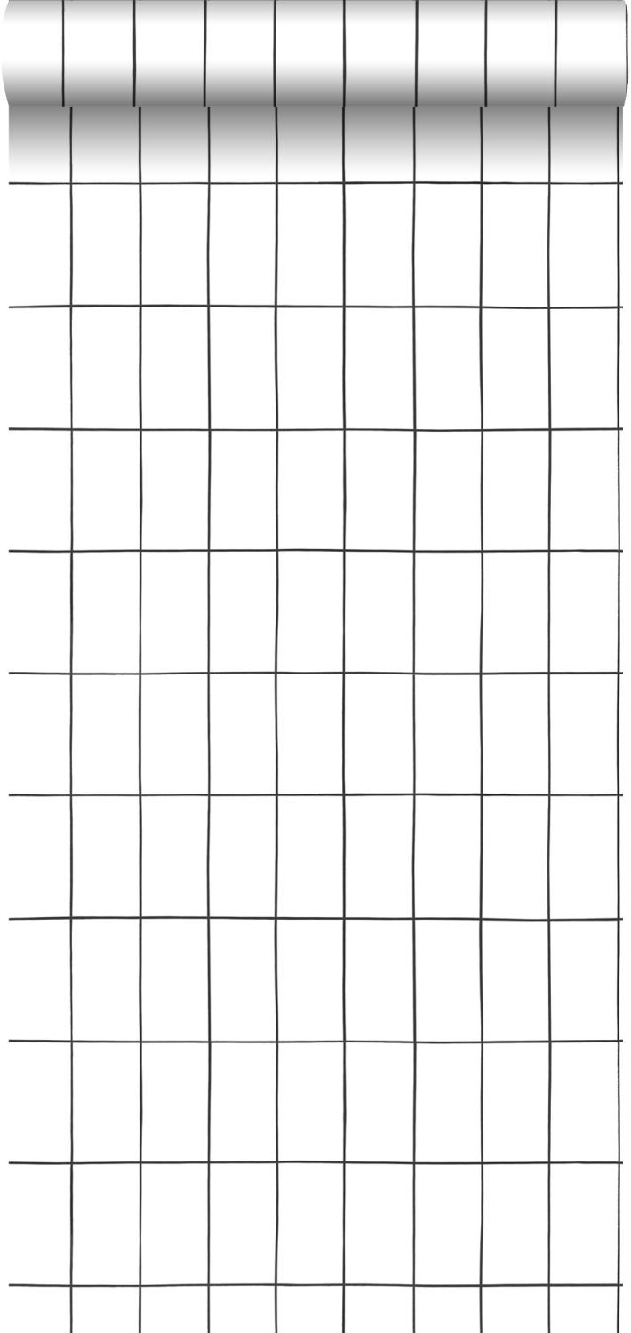 Tapeta diamenty czarno-białym - 53 cm x 10.05 m - WALLS4YOU