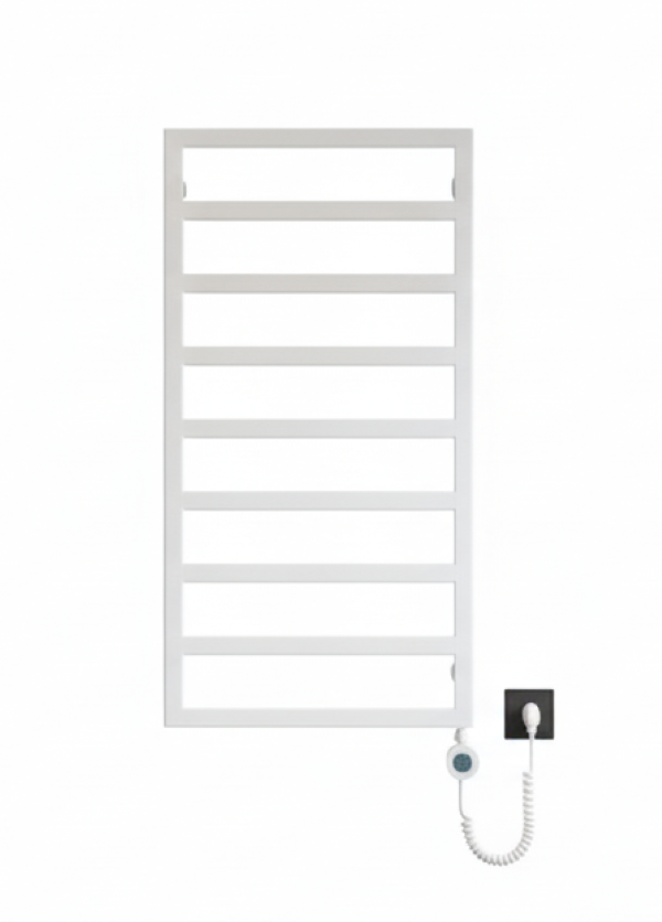 Grzejnik łazienkowy elekryczny Atria Elektro 87x50 cm biały grzałka 200W LUXRAD
