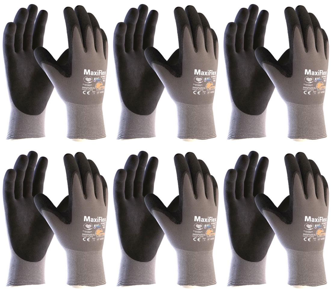 6 paires de gants de travail ATG MaxiFlex® Ultimate™ avec AD-APT® 42 ...