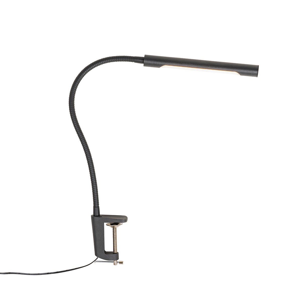 Qazqa nowoczesny lampa zaciskowa - Lionard - czarny, led zintegrowana 6.5w zestawie, Integrated led, 2700k, ciepła biel