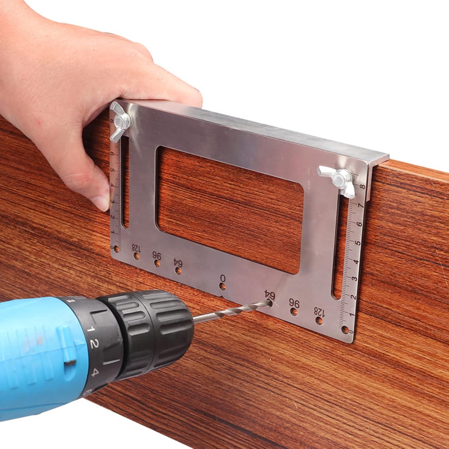 gabarit de perçage pour trous de meubles, guide de perçage pour supports d'étagères, guide de perçage pour trous droits - 4