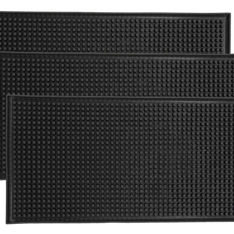 Zestaw 3 mat do serwowania w barze, antypoślizgowa gumowa mata do suszenia szkła, mata do suszenia kawy, whisky, koktajli na blat kuchenny, bar, rest