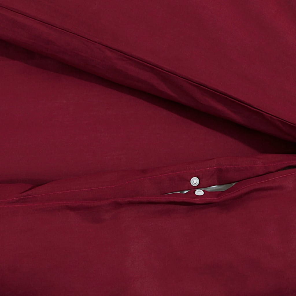vidaXL Ensemble de housse de couette Bordeaux 240x220 cm Microfibre - 8
