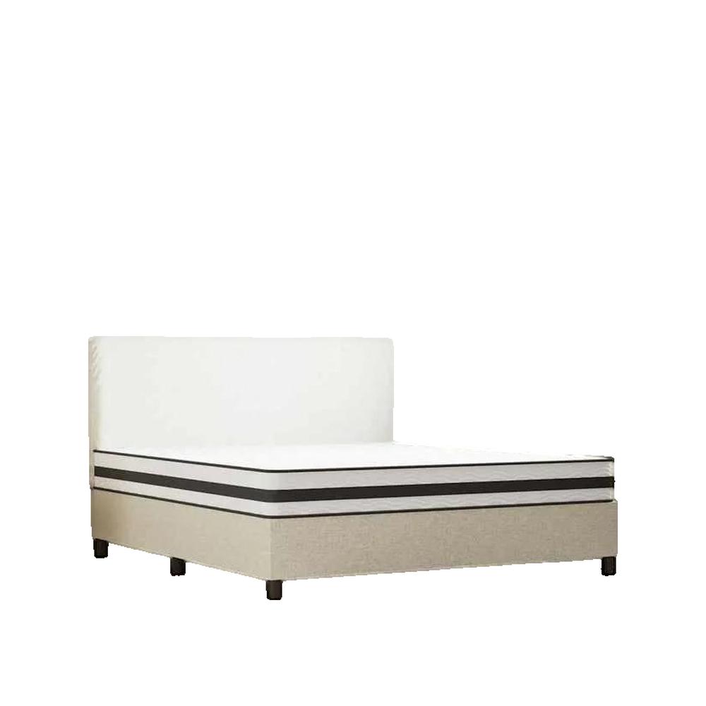 Materac sprężynowy Bonnell vidaxl 180x200 cm Średnia twardość biały