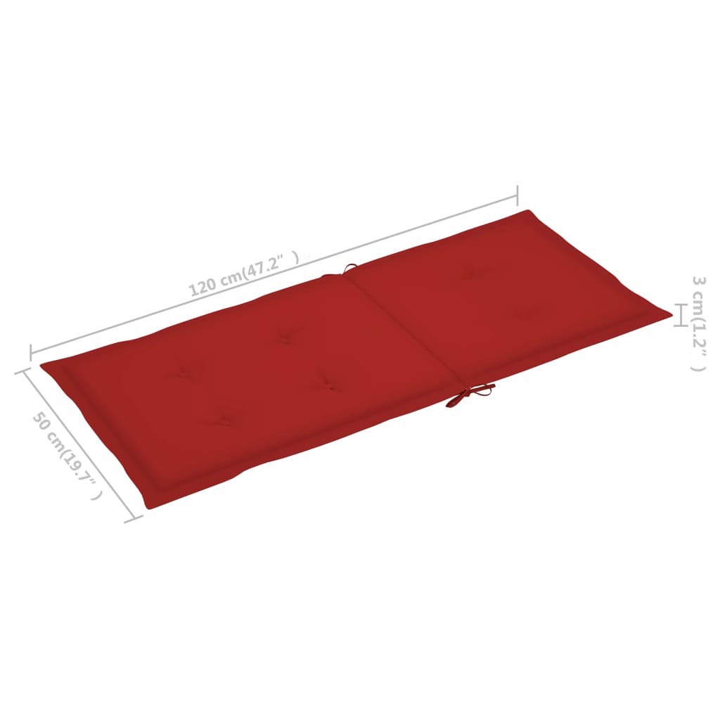 Chaises pliables de jardin 6 pcs avec coussins Bois d'acacia - 5