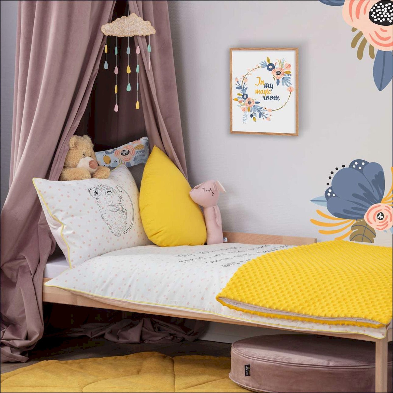 Tableau cadre bois clair Fleurs magiques 30 x 40 cm Multicolore cadre Bois clair - 4