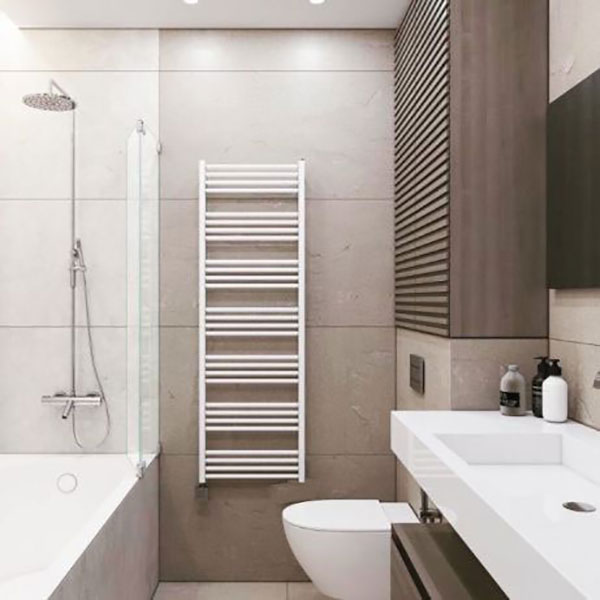 Sèche-serviette eau chaude blanc de 1860mm de haut et 400mm de large - 660 Watt - FIO1860/400ZXB - 5