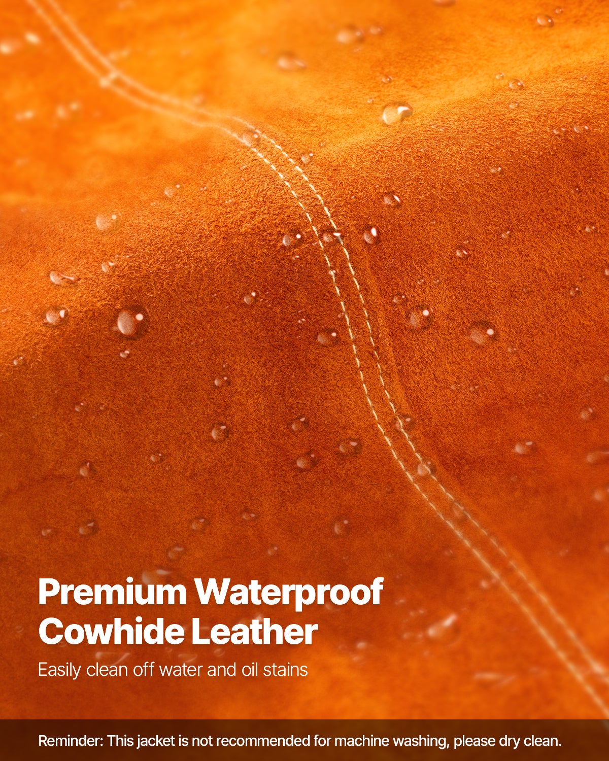 Jaqueta soldagem antichama,VEVOR couro,impermeável e térmica,tamanho L,botões de pressão,4 bolsos,punhos ajustáveis,soldadores e montadores - 3