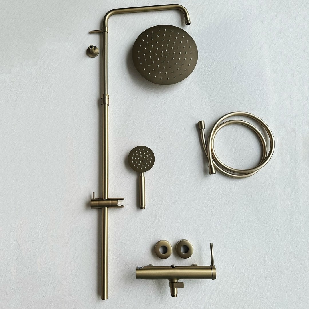 Lollipop II colonne de douche mécanique or brossé 250 - 5