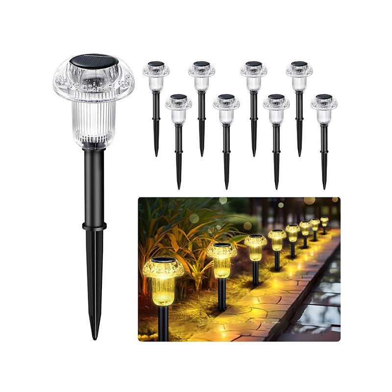 Lampy solarne 8 sztuk, oświetlenie ogrodowe zewnętrzne, lampki LED, lampki w kształcie grzybów – kolorowy gradient