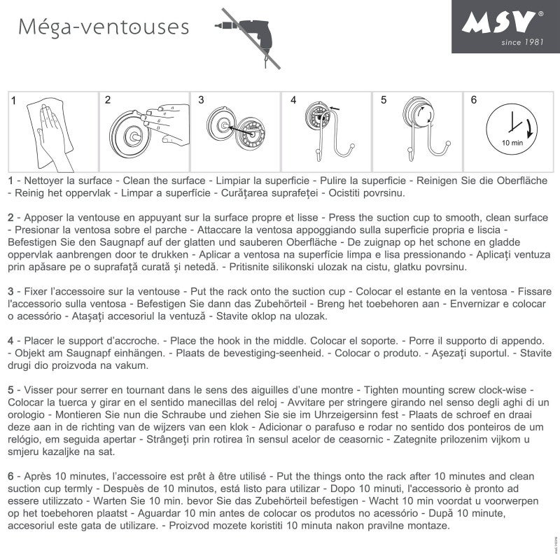 Portarotolo Carta Igienica A Ventosa – Adesivo Per Superfici Lisce, ABS + PVC