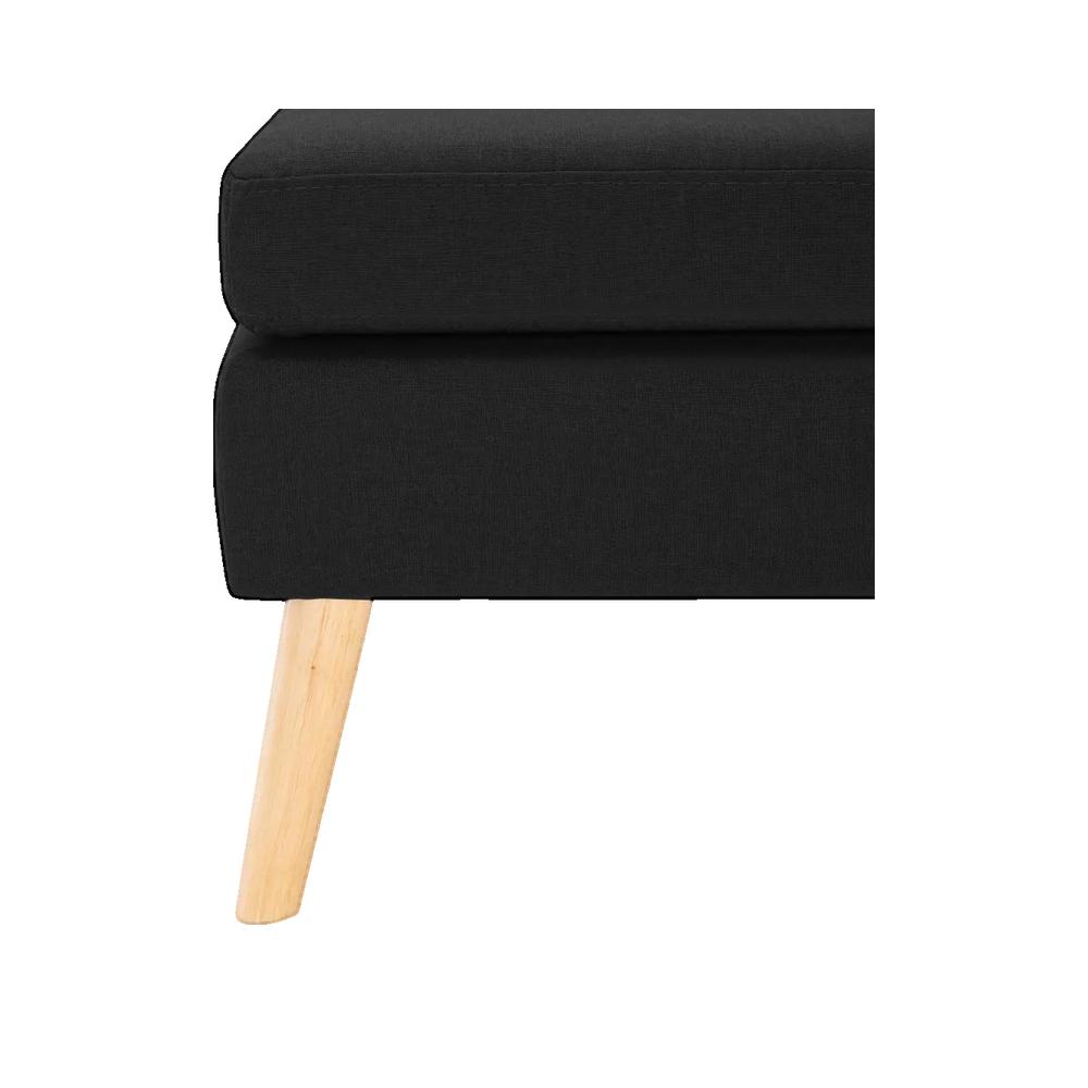 Vidaxl Reposapiés De Tela Negro , Leroy Merlin