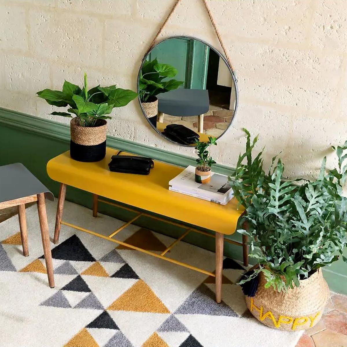 Atmosphera - Specchio in metallo nero 