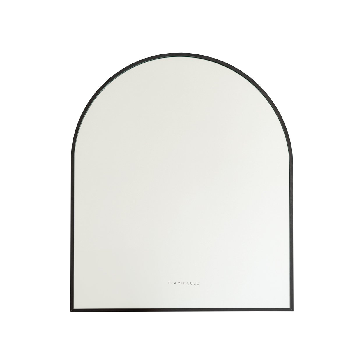 Specchio Da Parete Smerlato Nero 61x91 Cm Con Cornice In Alluminio - Per Bagno, Camera Da Letto, Ingresso