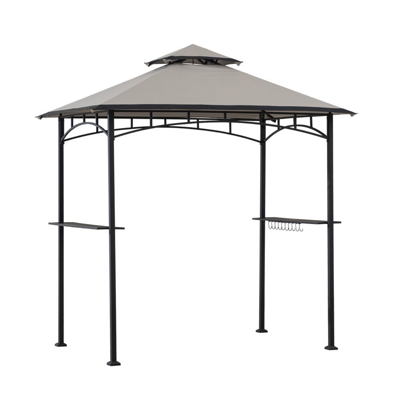 Pawilon grillowy LINAS - 152 cm x 244 cm, szary