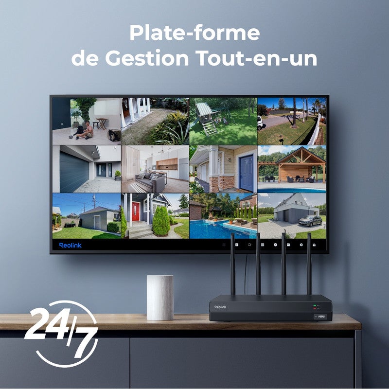 Caméra de surveillance 12CH 2To WiFi NVR filaire, Reolink - 6