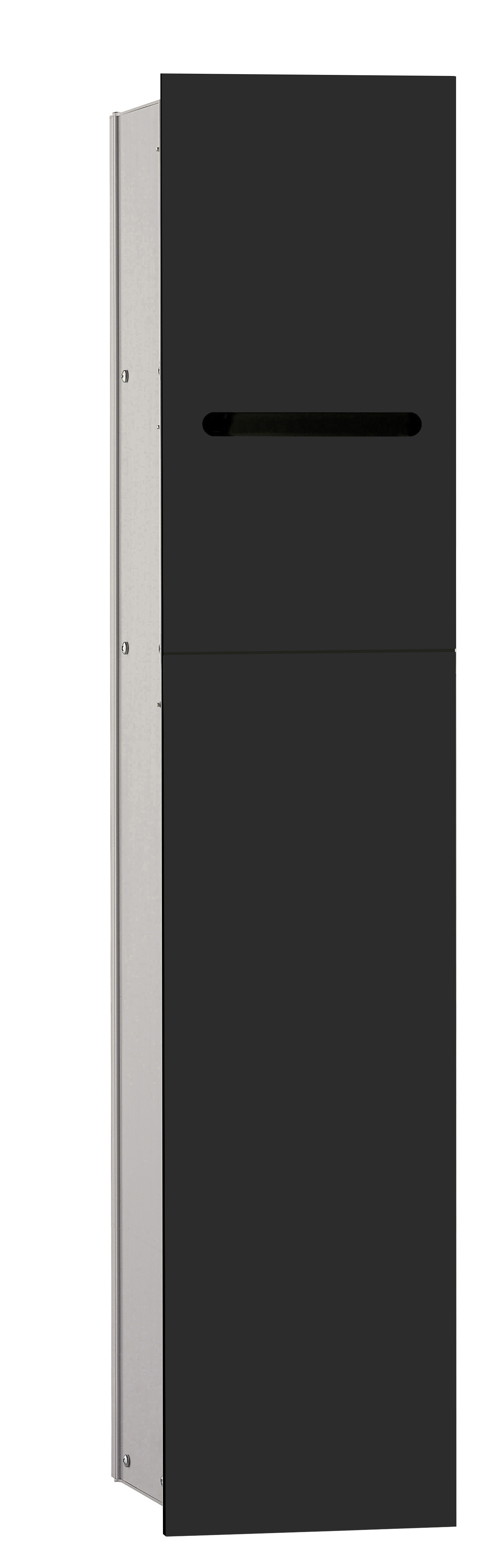 Emco módulos asis 2.0 módulo wc, modelo empotrado, puerta con 1 ranura, tope izquierdo, 975428551, color: negro mate