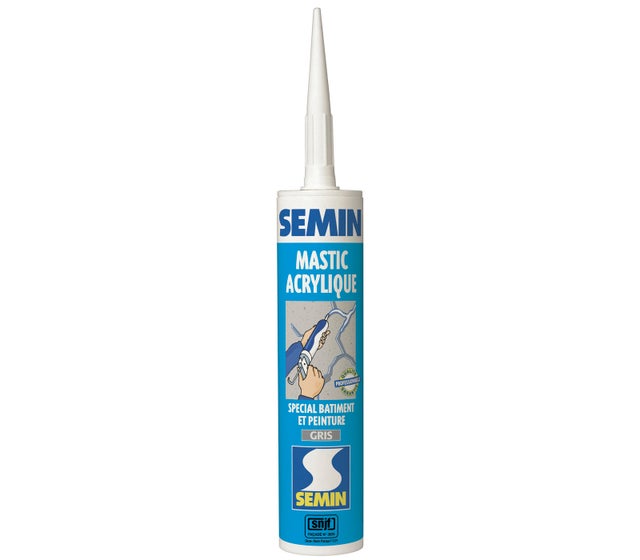 Mastic acrylique blanc pour combler des fissures Semin - intérieur/extérieur - cartouche de 310 ml