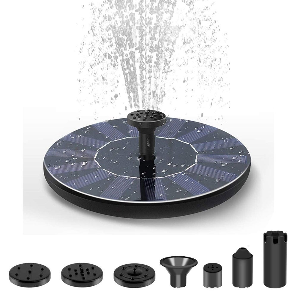 Pompa solarna do fontanny dla ptaków, miniaturowa pompa solarna do fontanny 1,4 W, 160 mm, zawiera 7 akcesoriów