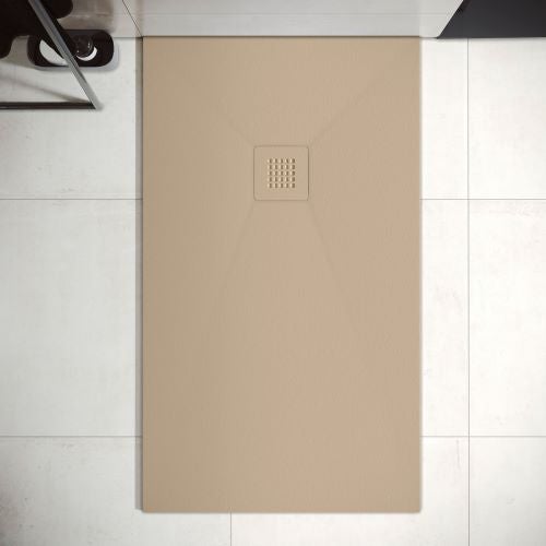 Piatto Doccia in Resina - Larghezza 80 - Moka Ral-1019 - 80x90 cm - 3