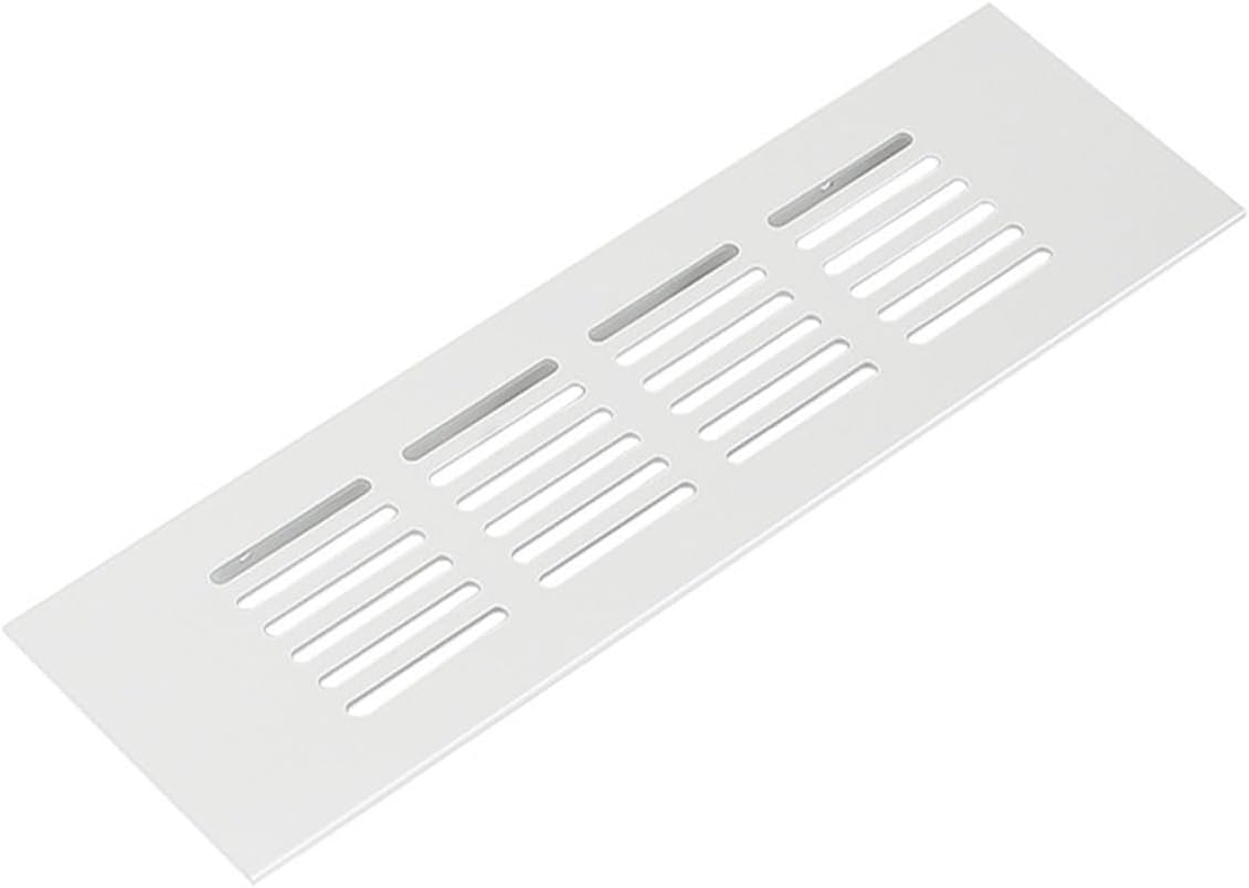 Biała kratka wentylacyjna 50 x 200 mm, 1 dekoracyjna kratka ze stopu aluminium, kratka wentylacyjna, kratka odprowadzająca ciepło