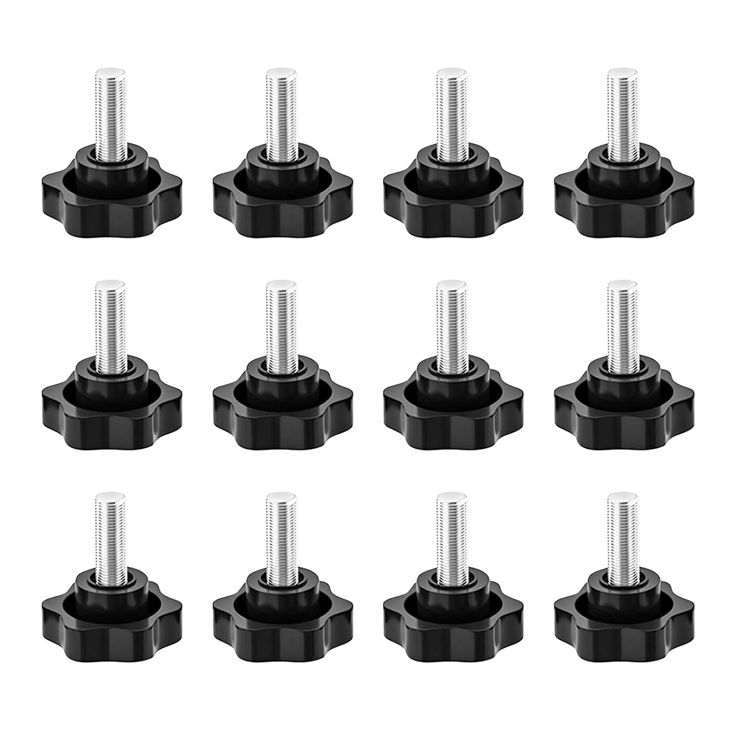 5 pièces M10 écrous de poignée en étoile, poignée de bouton, bouton de serrage vis à oreilles