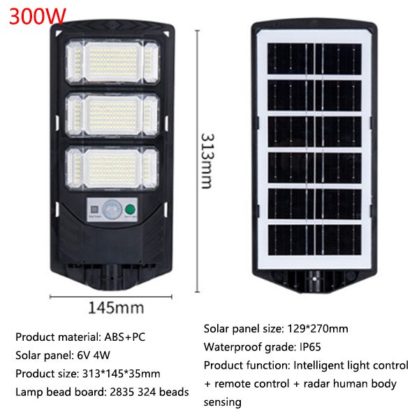 081 Store - 2 PEZZI Lampione lampione solare led esterno con staffa 40