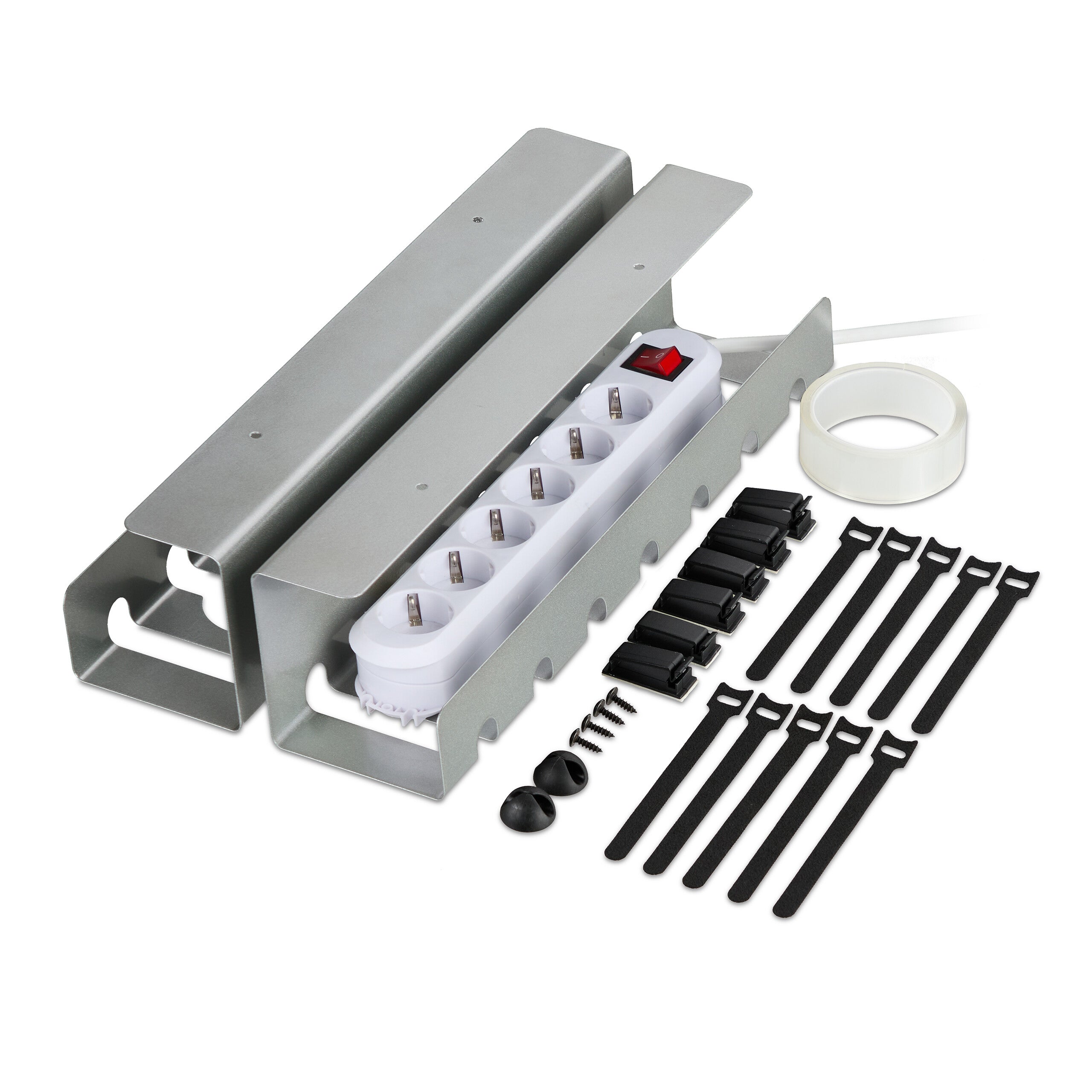 Cable Management Scrivania - Raccogli Cavi Scrivania Sotto - Porta Cavi Scrivania - Nascondi - Foto 5