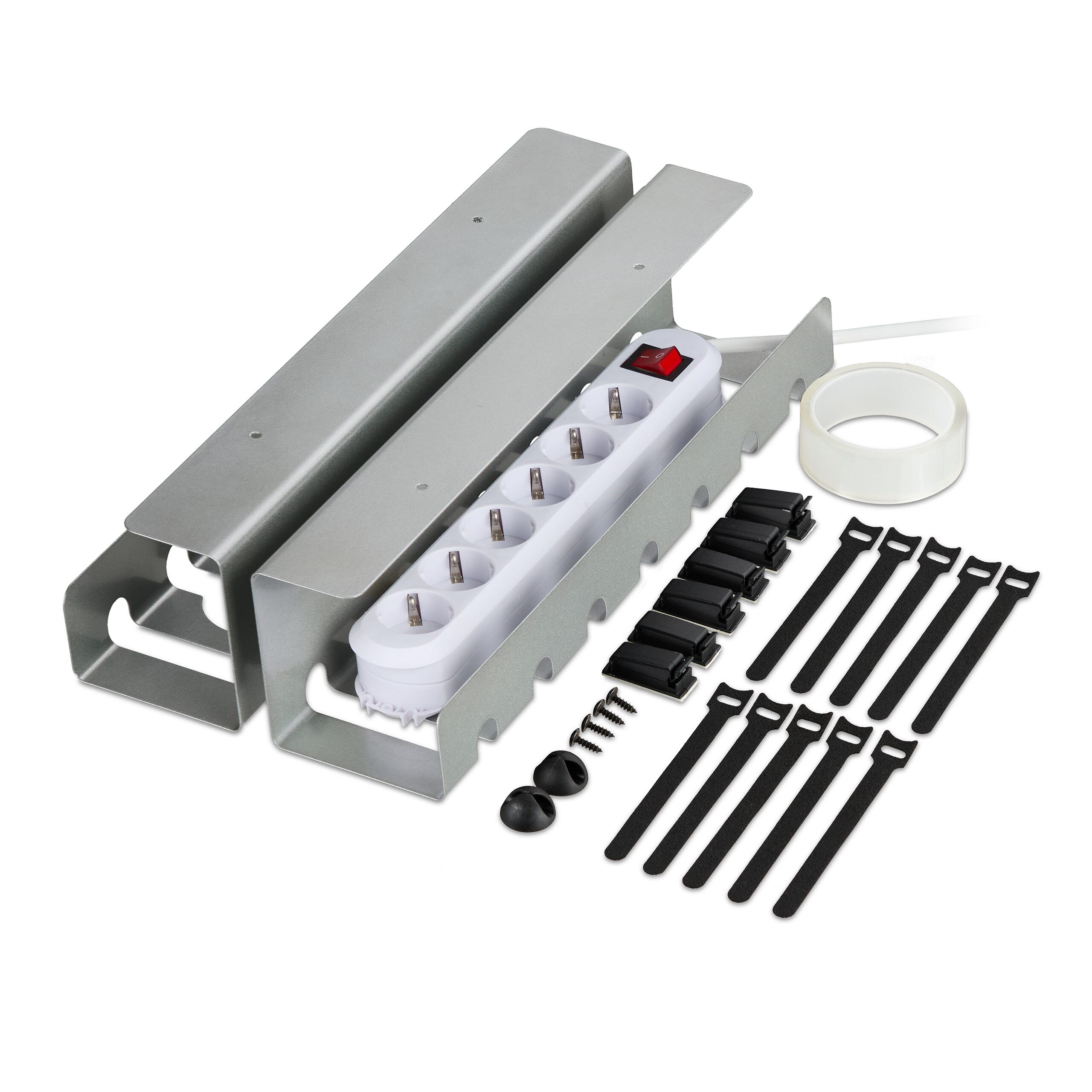 Cable Management Scrivania - Raccogli Cavi Scrivania Sotto - Porta Cavi Scrivania - Nascondi - Foto 5