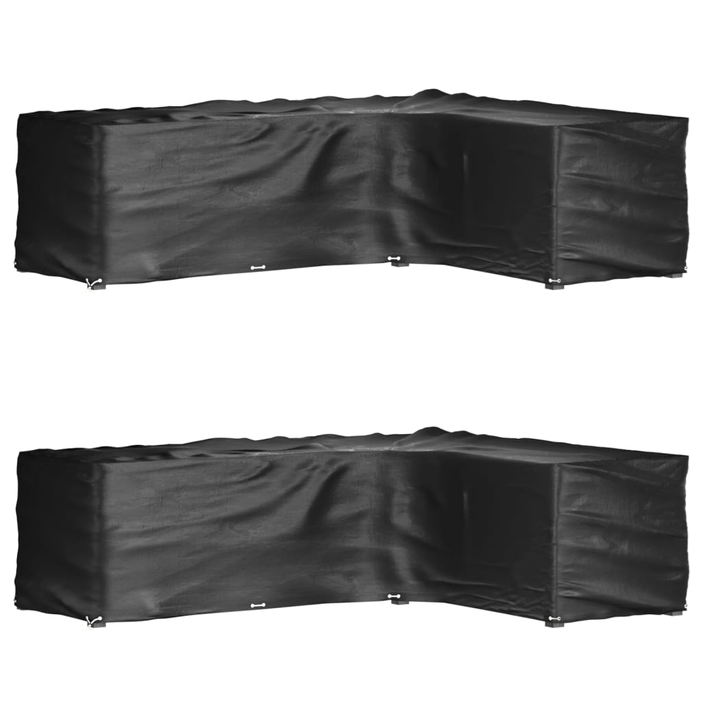 Pokrowce L na meble ogrodowe, 2 szt., 16 oczek, 260x210x80 cm vidaXL
