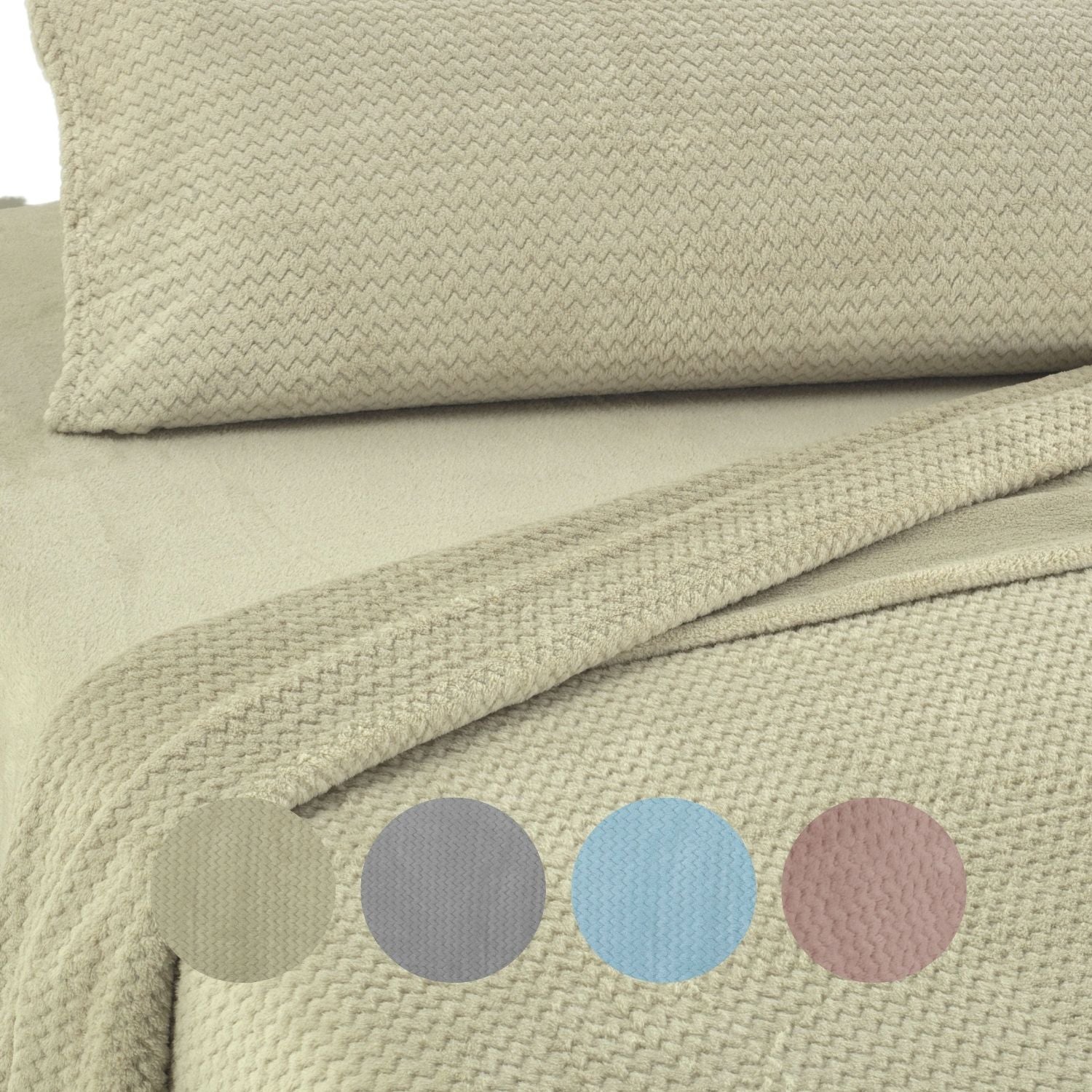Juego de Sábanas Coralina Design Beige Cama 150cm Donegal Collections - 4