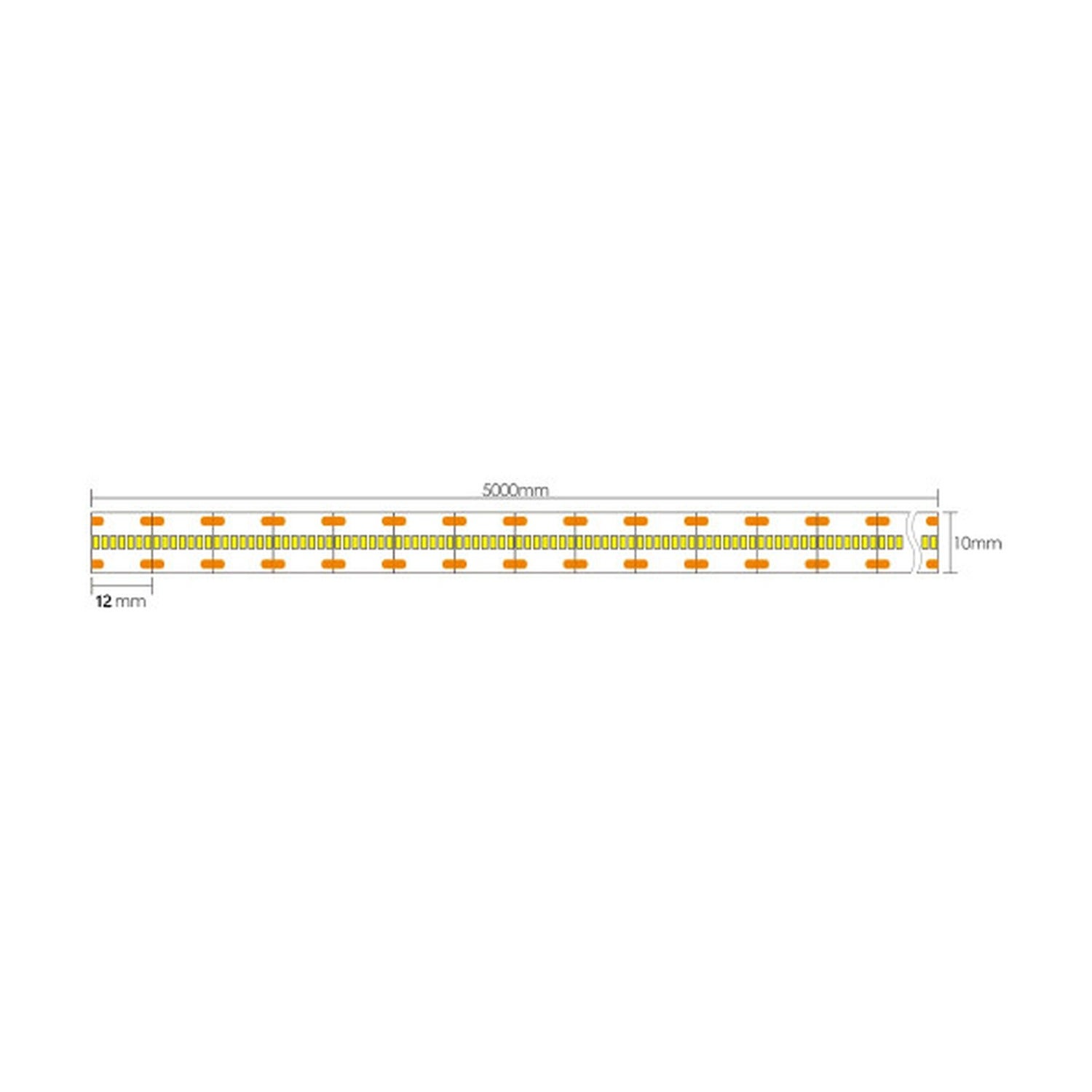 Rollo tira LED 2210 24V 700 LED/m 38W/m 3000K IP20 5 metros | Leroy Merlin