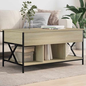 Tavolino Rovere Sonoma 90x50x40 cm - Design Industriale vidaXL per Salotto