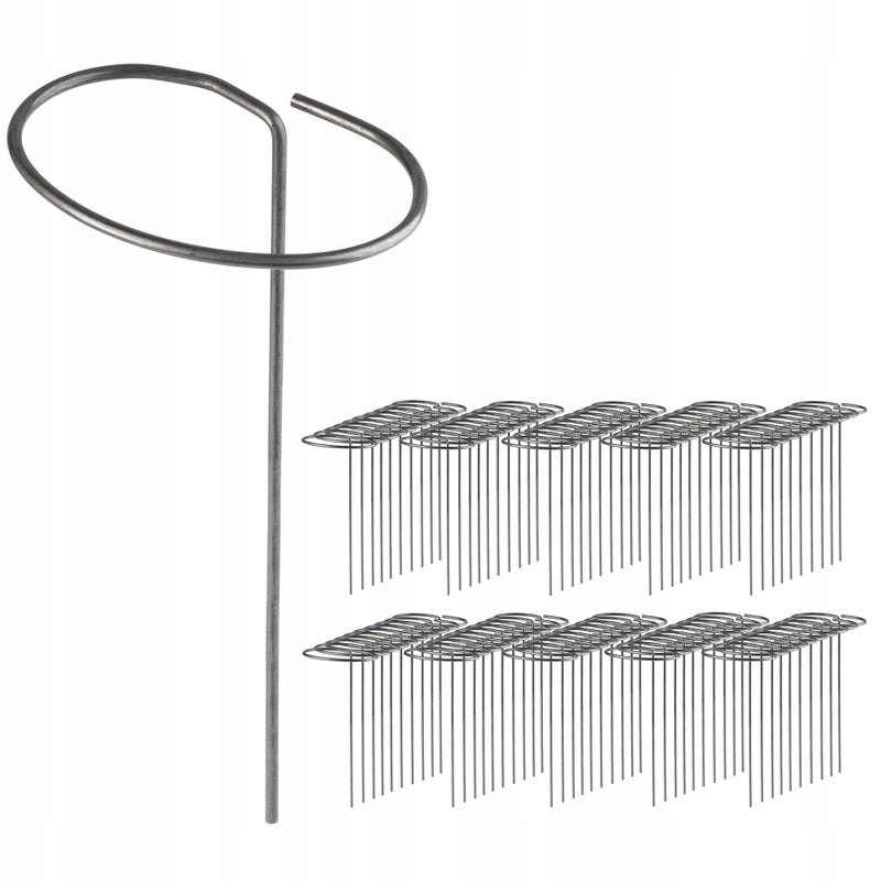 SZPILKI DO AGROWŁÓWNINY KOŁKI KOTWY MOCOWANIA AGROTKANINY METALOWE 100 szt