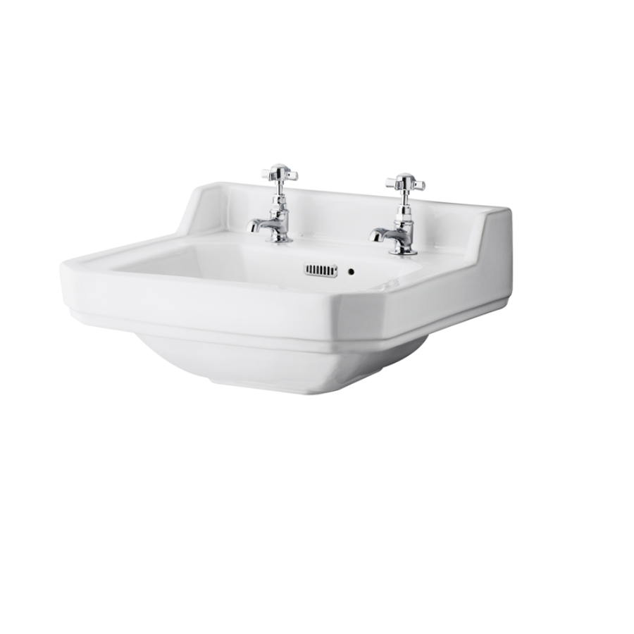 Lavabo Ancien En Céramique Blanche Des Années 50 - Style Rétro, Parfait Pour Déco Vintage