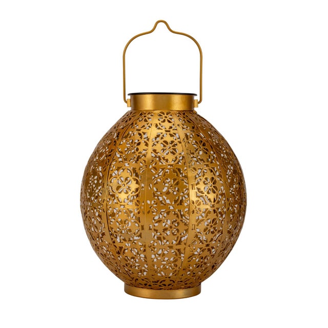 Lanterne en fer et verre doré h64cm - Orient | Fabrique de Styles