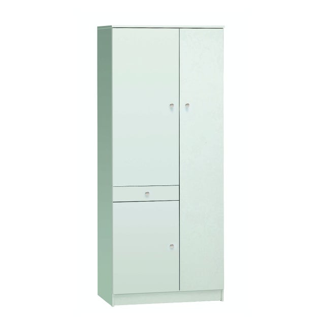 Mobile 3 ante 1 cassetto h 183 cm colore Bianco Lisco