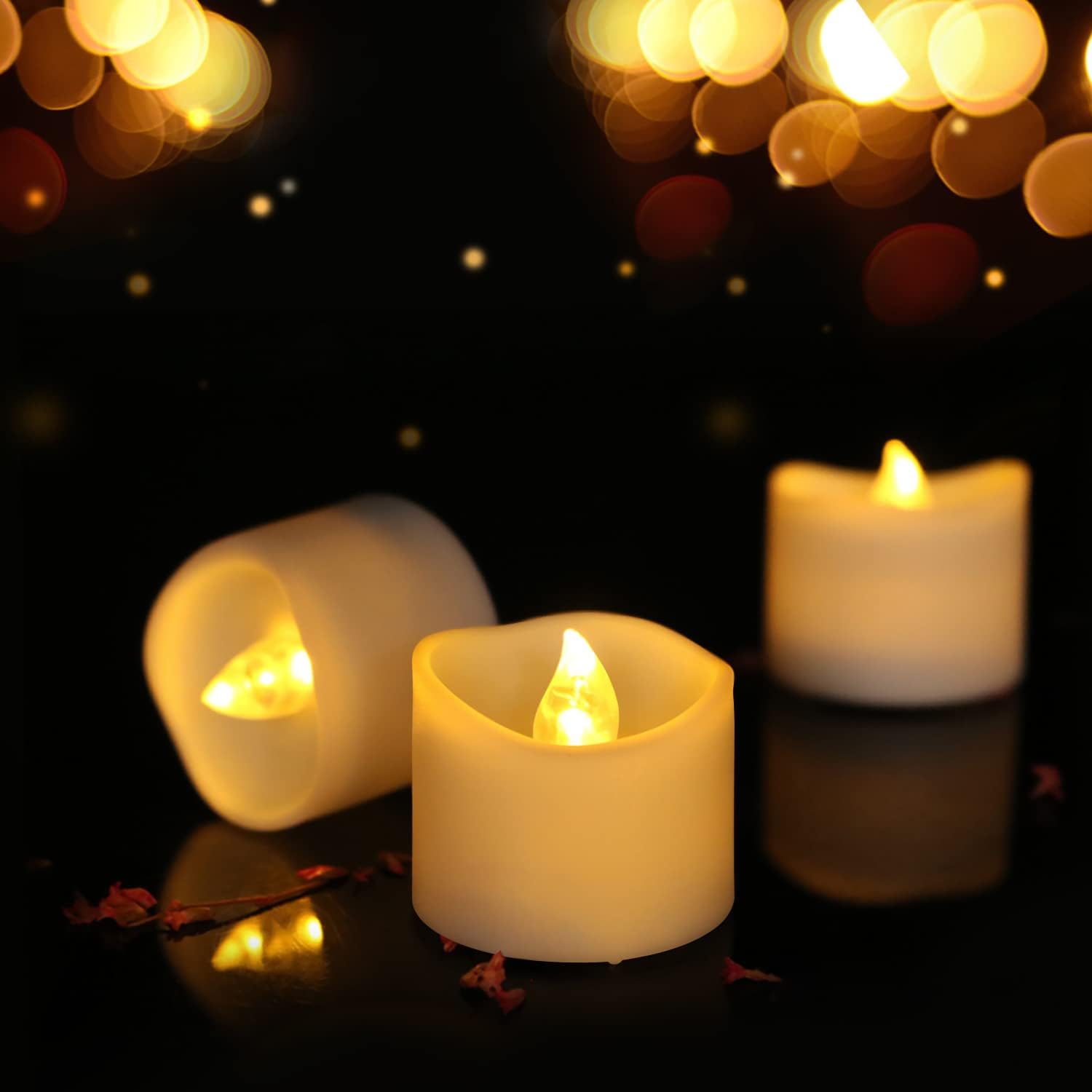 Bougies LED Flamme Vacillante Lumière 14 pcs,Bougies électriques Bougies de noël pour noël, Arbre de noël, pâques, Mariage - 4