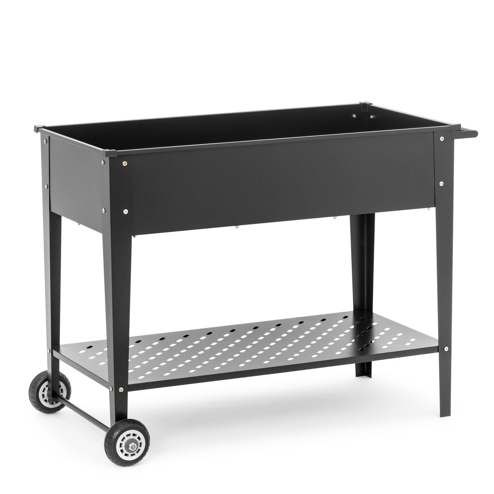 Potager Sur Pieds Avec Serre | 67x69x147 Cm | Roues Et Trou Drainage | Pour Légumes, Fleurs, Herbes | Noir