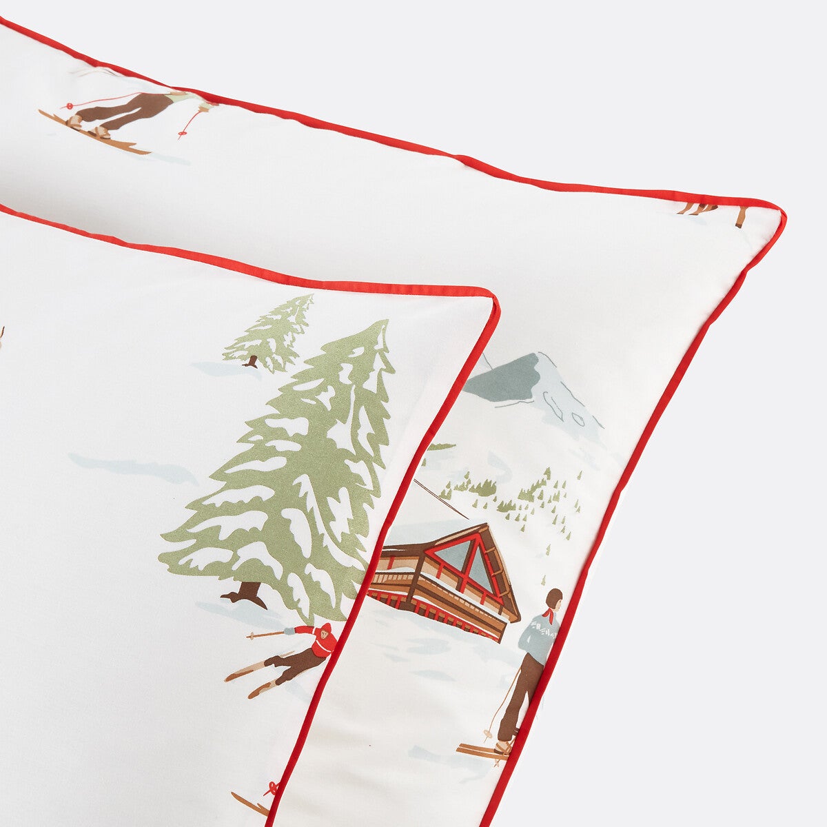 Taie d'oreiller en percale de coton, St Moritz - Imprimé - 63 x 63 cm - 2