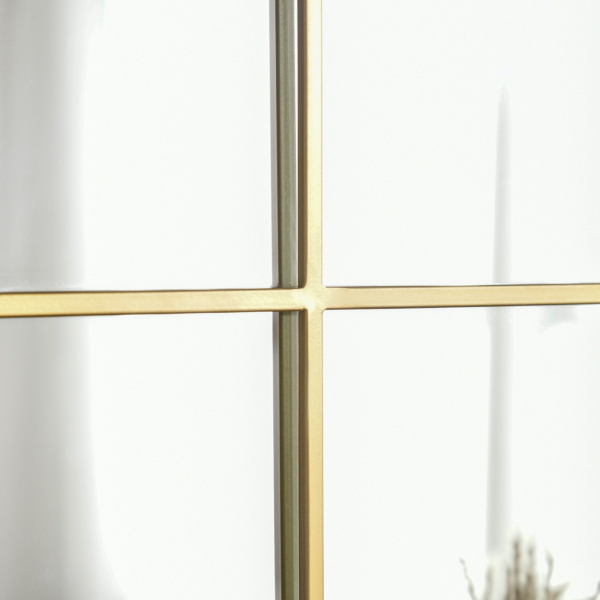 Espejo decorativo de pared espejo de ventana HOMCOM 50x2x70 cm oro - 5