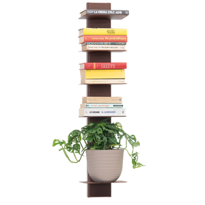 Libreria Da Scrivania In Legno AUSHOPLAH 40x31,5x17 Cm – Design Compatto E Aperto, Per Libri E Decorazioni, Colore Caffè