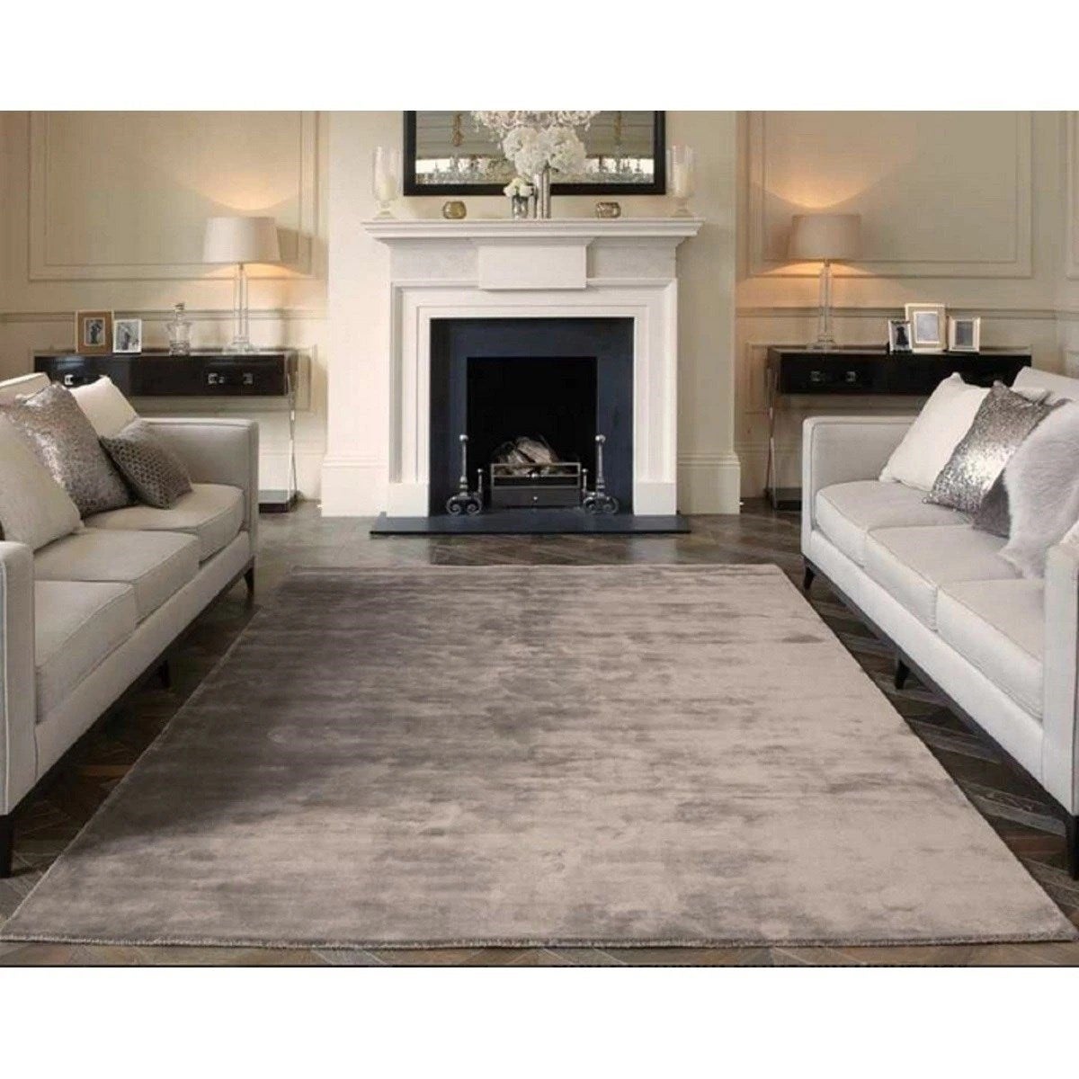 Tapis de salon fait main TITANE 120x170 cm - 2