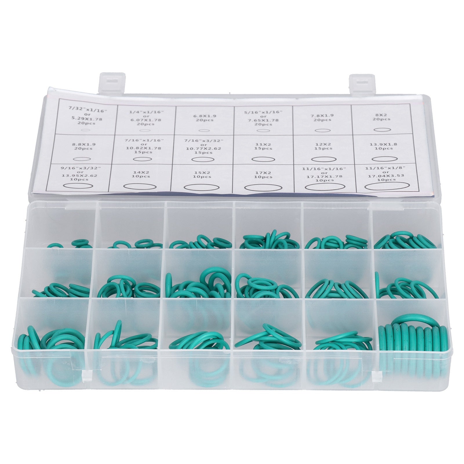 Kit 270 O-Ring In Gomma - 18 Misure Diverse, Per Auto, Idraulica, Elettrodomestici, Scatola Inclusa