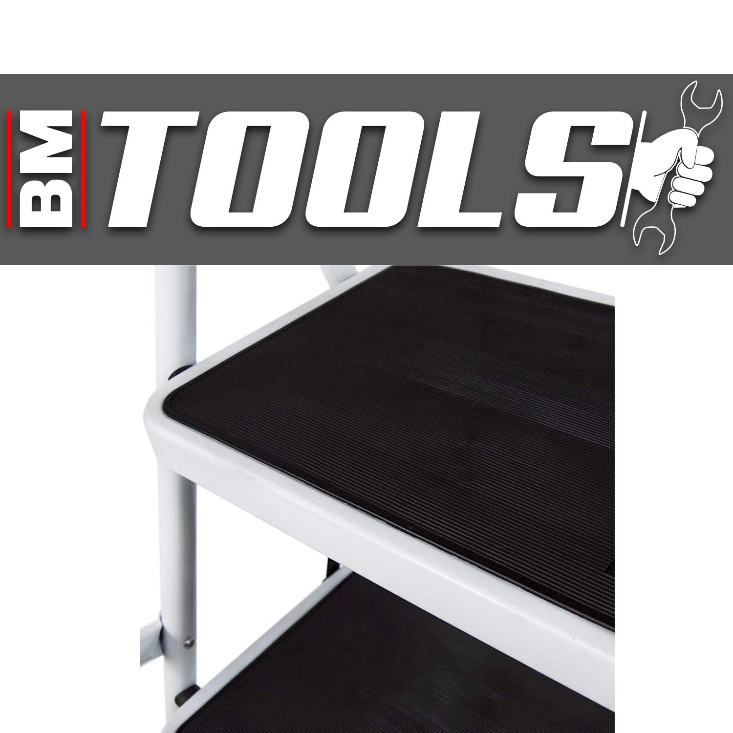 Escabeau avec main courante BM TOOLS BMT-ESC-5-MC, 5 marches - Échelle intérieur et à l'extérieur - 4