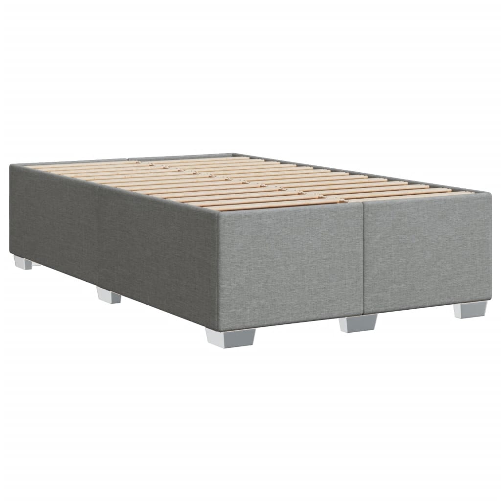Cadre de lit sans matelas gris clair 120 x 200 cm tissu - 6
