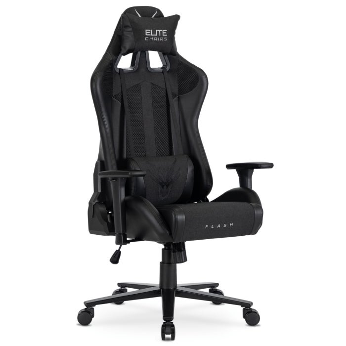 Fotel Gamingowy Obrotowy Ergonomiczny Krzesło Dragon FLASH Czarny