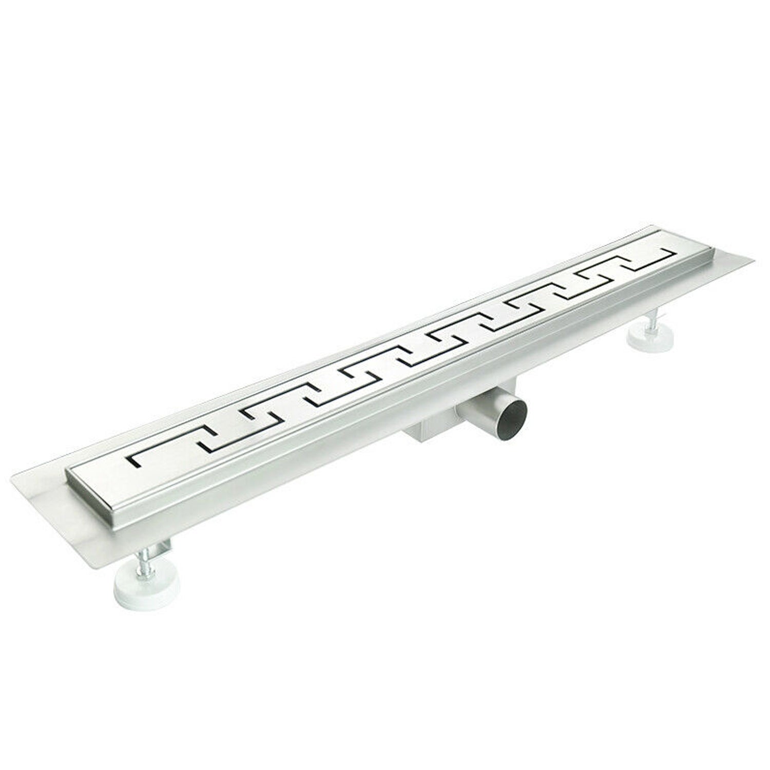 Canalina Di Scarico A Pavimento In Acciaio Inox 60 Cm - Rettangolare Con Filtro Antiodore E Rivestimento Rimovibile